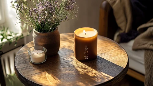 Warm Still Life with Candles