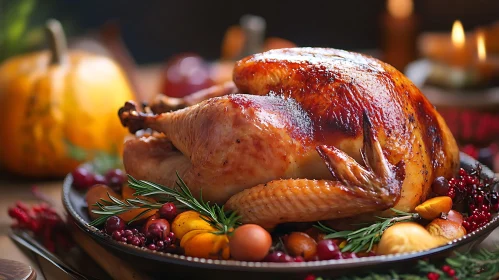 Festive Thanksgiving Turkey Dinner