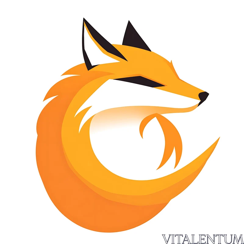 Modern Fox Animal Icon AI Image