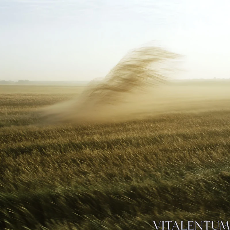 AI ART Wheat Field in the Breeze