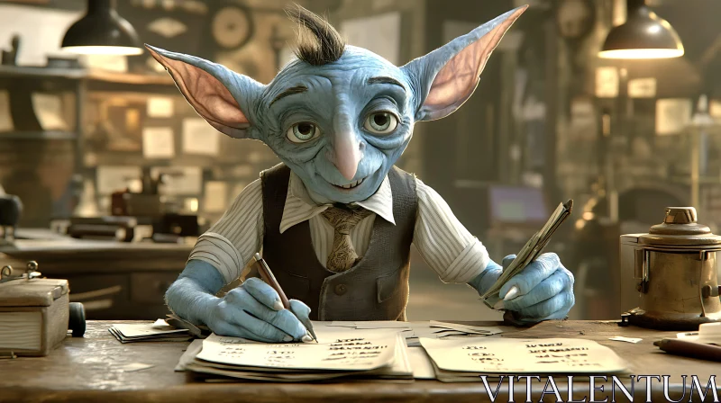 Blue Goblin's Accounting Day Dream AI Image