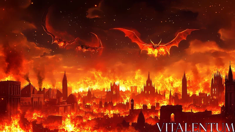 Inferno City Dragons AI Image