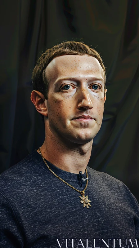 AI ART Modern Portrait of Mark Zuckerberg