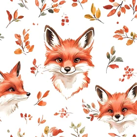 Watercolor Fox Pattern