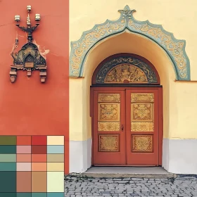 Architectural Symmetry: Door and Wall Decor