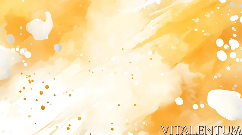 Radiant Orange Watercolor Abstract AI Image