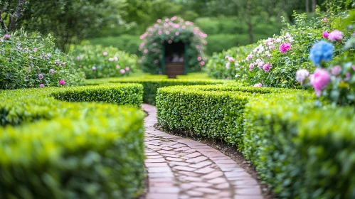 Secret Garden Walkway with Floral Arch