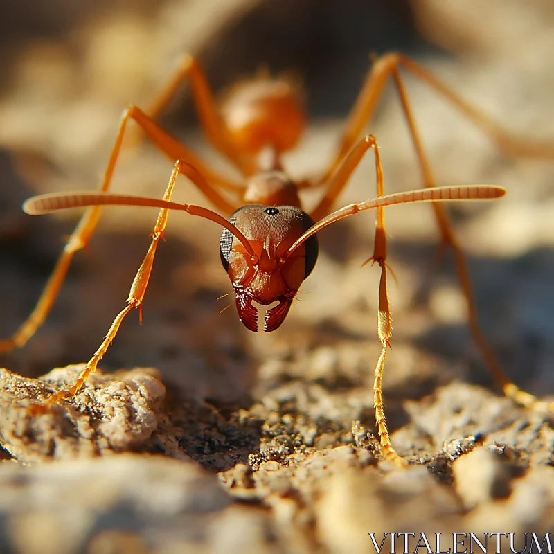 Close-Up Macro Image of an Ant AI Image