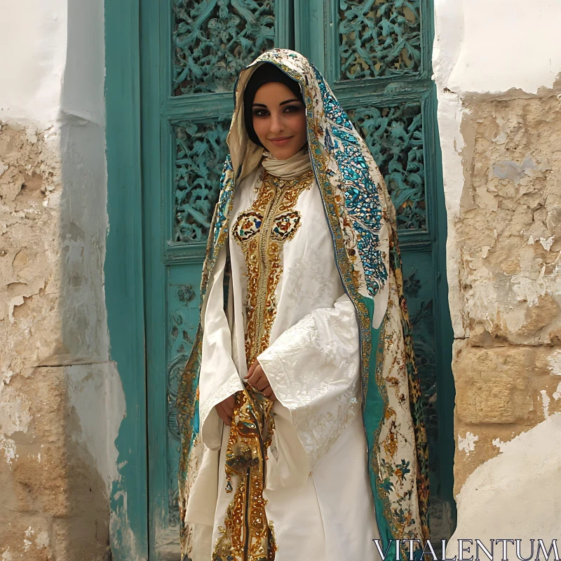 AI ART Elegant Woman in Cultural Dress