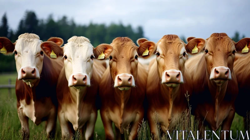 AI ART Cows Standing in a Field