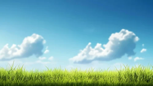 Green Grass and Cloudscape