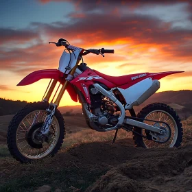 Motorcycle at Sunset