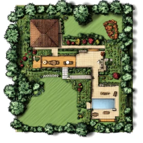 Detailed Landscape Architecture Plan View