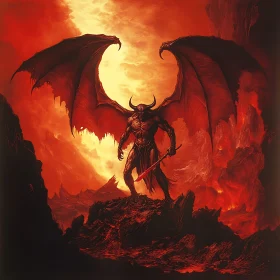 Fiery Demon in Hellscape