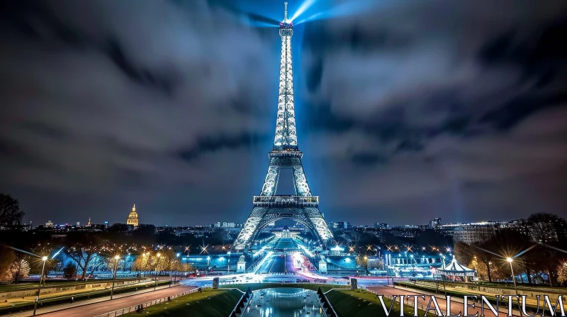 Eiffel Tower: A Majestic Wrought-Iron Architectural Wonder in Paris, France AI Image