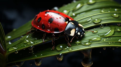 Ladybug on Leaf - A Photorealistic Still Life