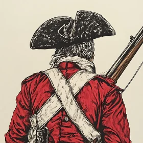 American Revolution Soldier Illustration