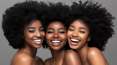 Three Women with Afro Hairstyles