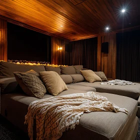 Relaxing Home Theater with Comfortable Seating