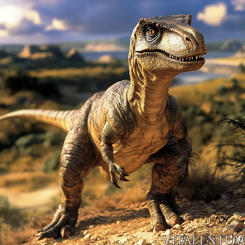 Ancient Reptile on Earth