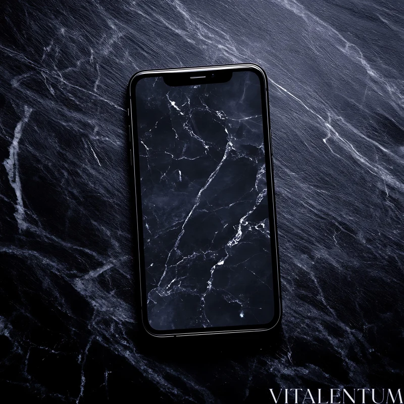Sophisticated Stone Phone Design AI Image