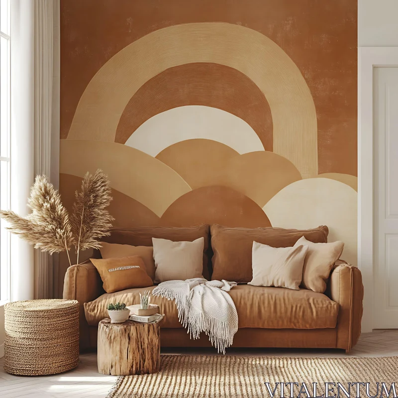 AI ART Neutral Tones in Modern Home Decor