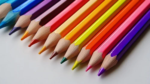 Spectrum of Creativity: Colored Pencil Array