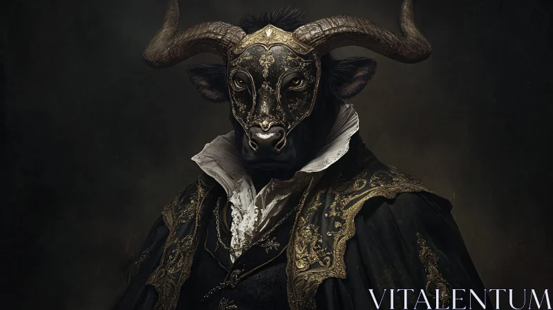 AI ART Noble Beast: A Minotaur Portrait