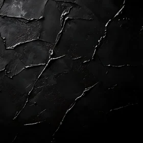 Dark Cracked Surface with Metallic Highlights