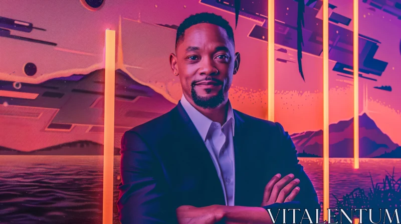 AI ART Will Smith Futuristic Digital Artwork