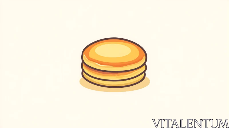 Appetizing Pancakes Illustration AI Image