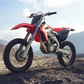 Off-Road Motorcycle on Sandy Terrain