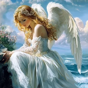 Angel in White Dress