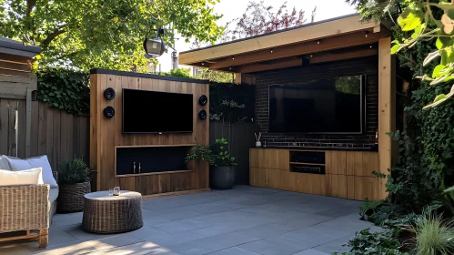 Modern Garden Entertainment Area Design