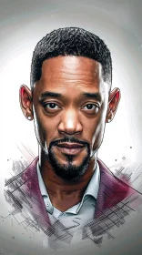 Detailed Portrait of Will Smith