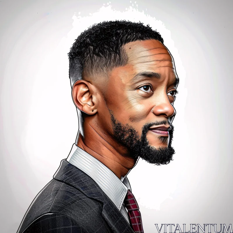 AI ART Will Smith Profile Art