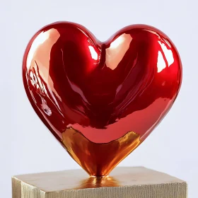 Heart of Gold Sculpture