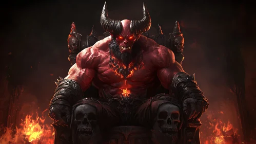 Demon King on Throne of Skulls