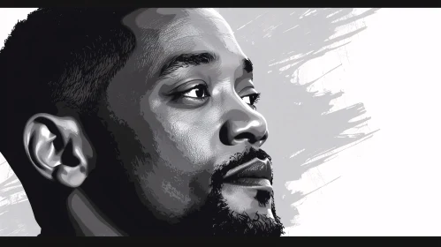 Will Smith Detailed Digital Portrait