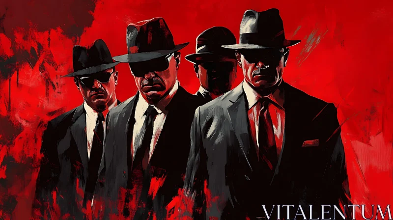 AI ART Red Mafia Portrait