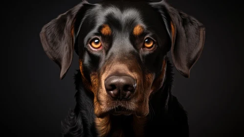 Captivating Rottweiler Portrait - Powerful Emotive Imagery