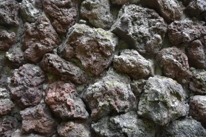 Close-Up of Textured Stone Wall