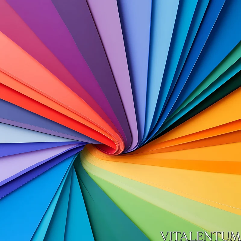 Spectrum Swirl Abstract Paper Design AI Image