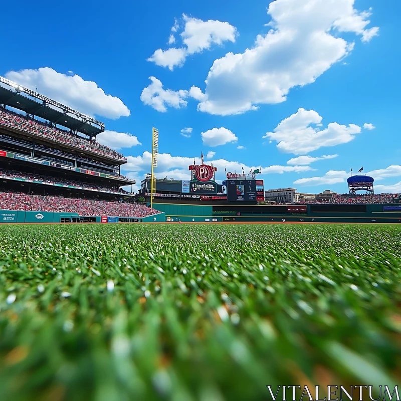 AI ART Baseball Field View from Ground Level