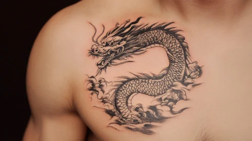 Fierce Dragon Tattoo on Upper Torso