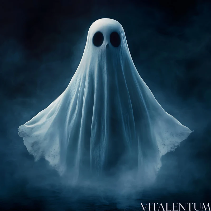 Floating Ghost in the Mist AI Image