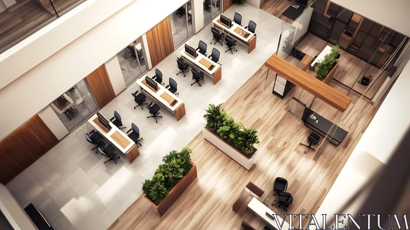 Contemporary Office Space Design AI Image