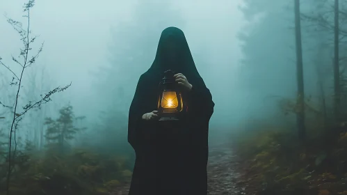 Lantern in the Mist: A Forest Enigma