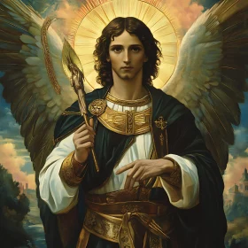 Guardian Angel with Golden Halo