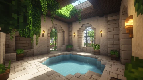 Minecraft Inspired Indoor Pool Oasis